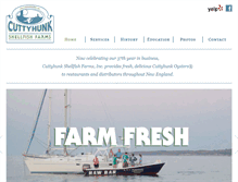 Tablet Screenshot of cuttyhunkshellfish.com